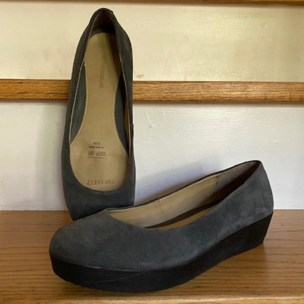 Low Heal Suede Wedges